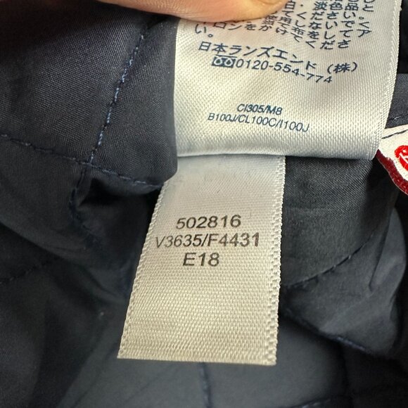 Lands End Womens Quilted Vest Size 3X Navy Blue PRIMALOFT Insulated Outerwear - Picture 8 of 9